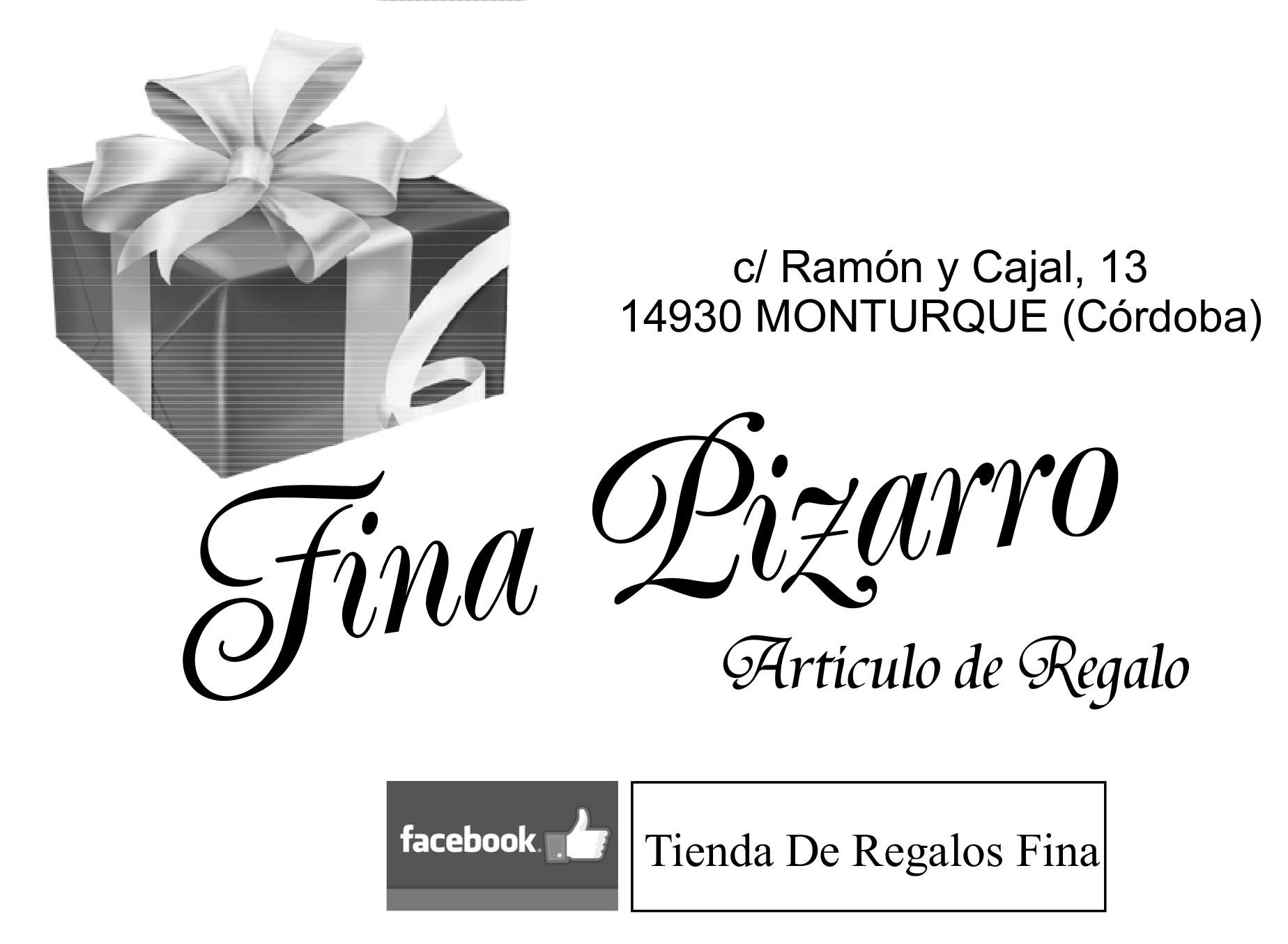 Cartel de regalos Fina Pizarro