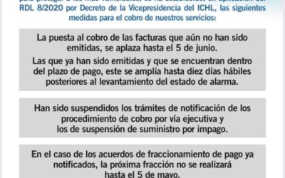 Nota Importante sobre los recibos del servicio de aguas